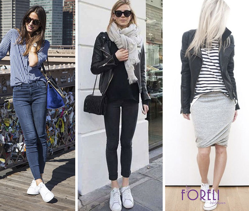 looks com tênis branco e alfaiataria