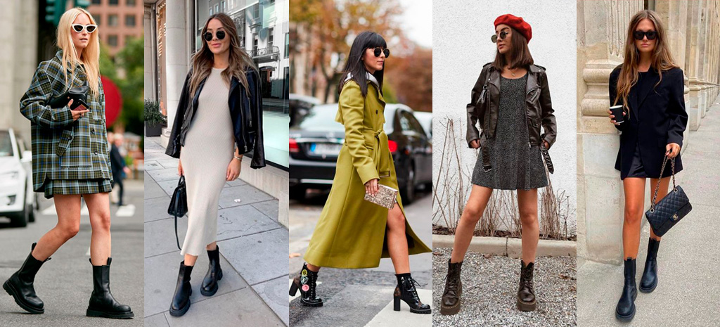 vestido longo com bota no inverno 2026