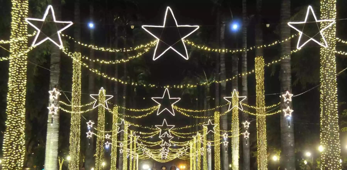 decoração de natal com luzes