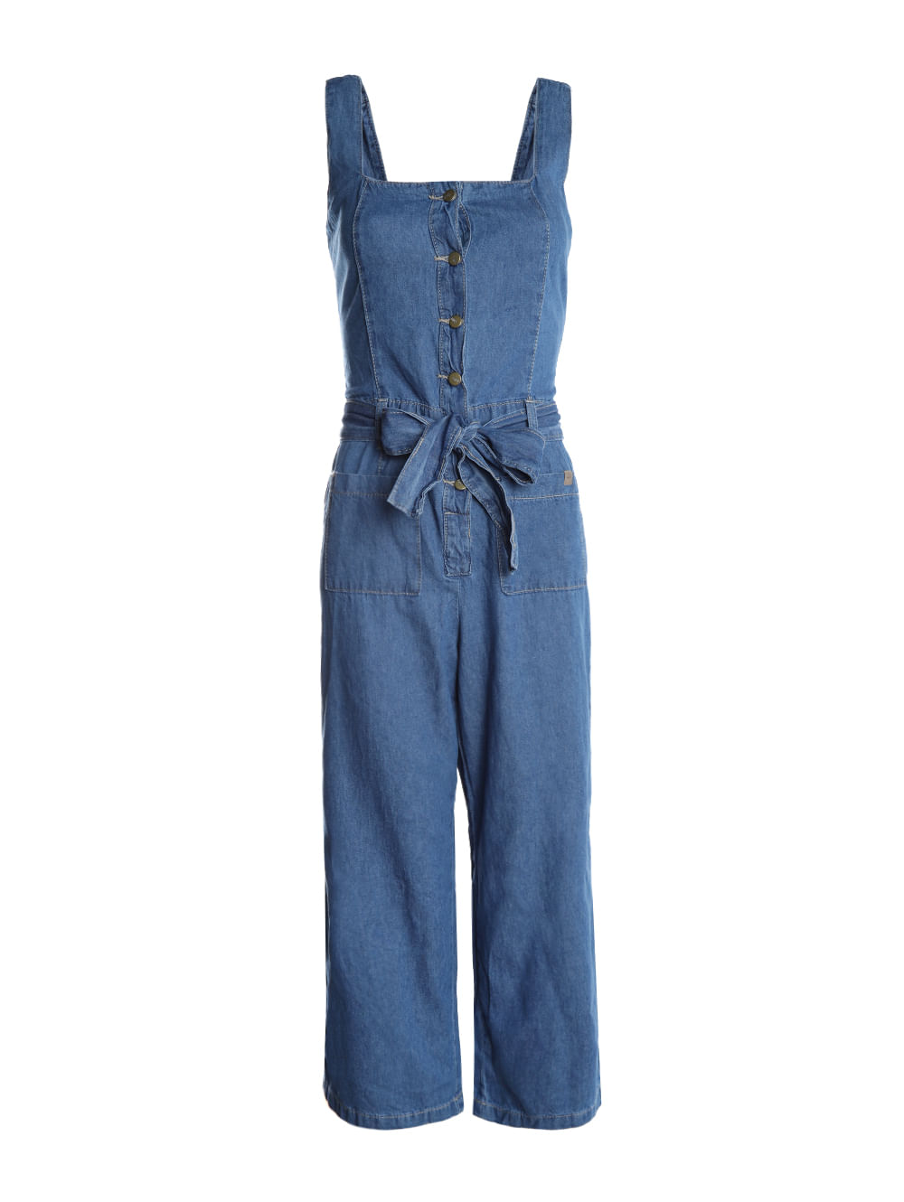 macacão jeans Amaro