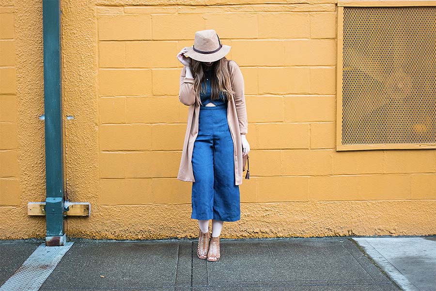 looks com macacão pantacourt jeans