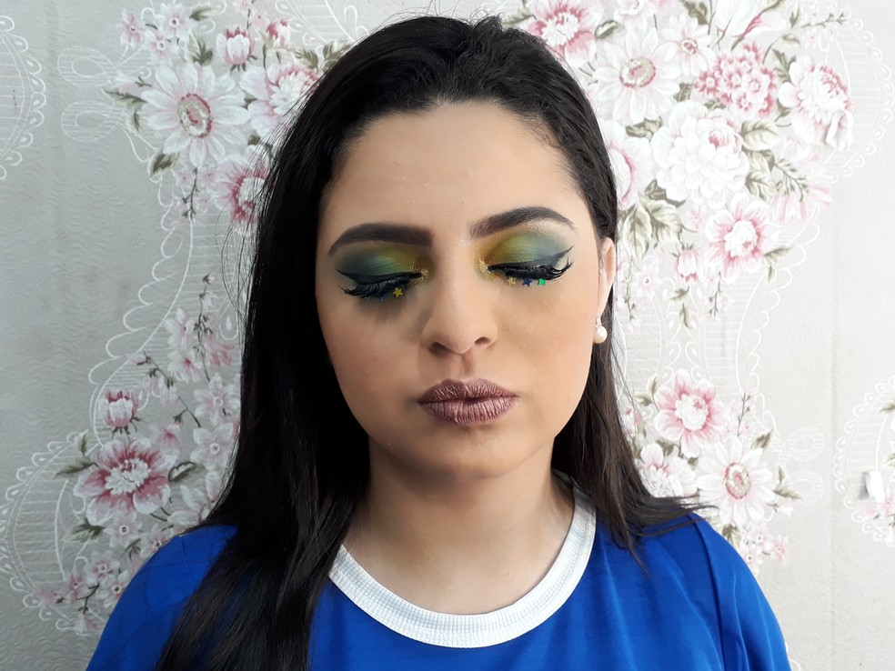 maquiagem patriótica