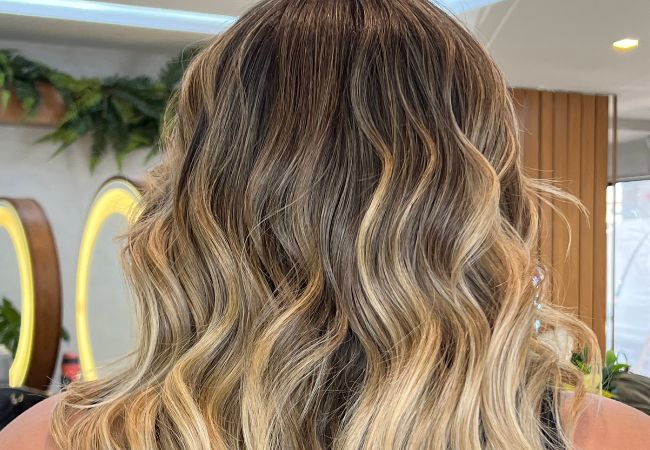 pontos de luz no cabelo