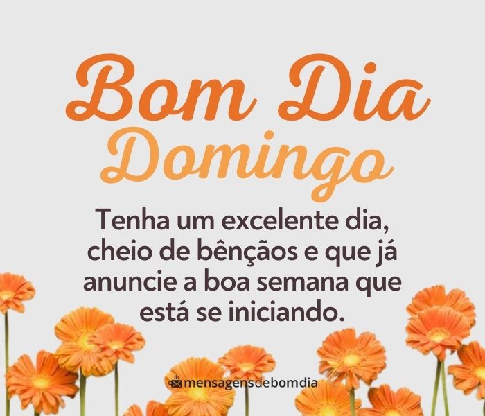 mensagem de domingo abençoado