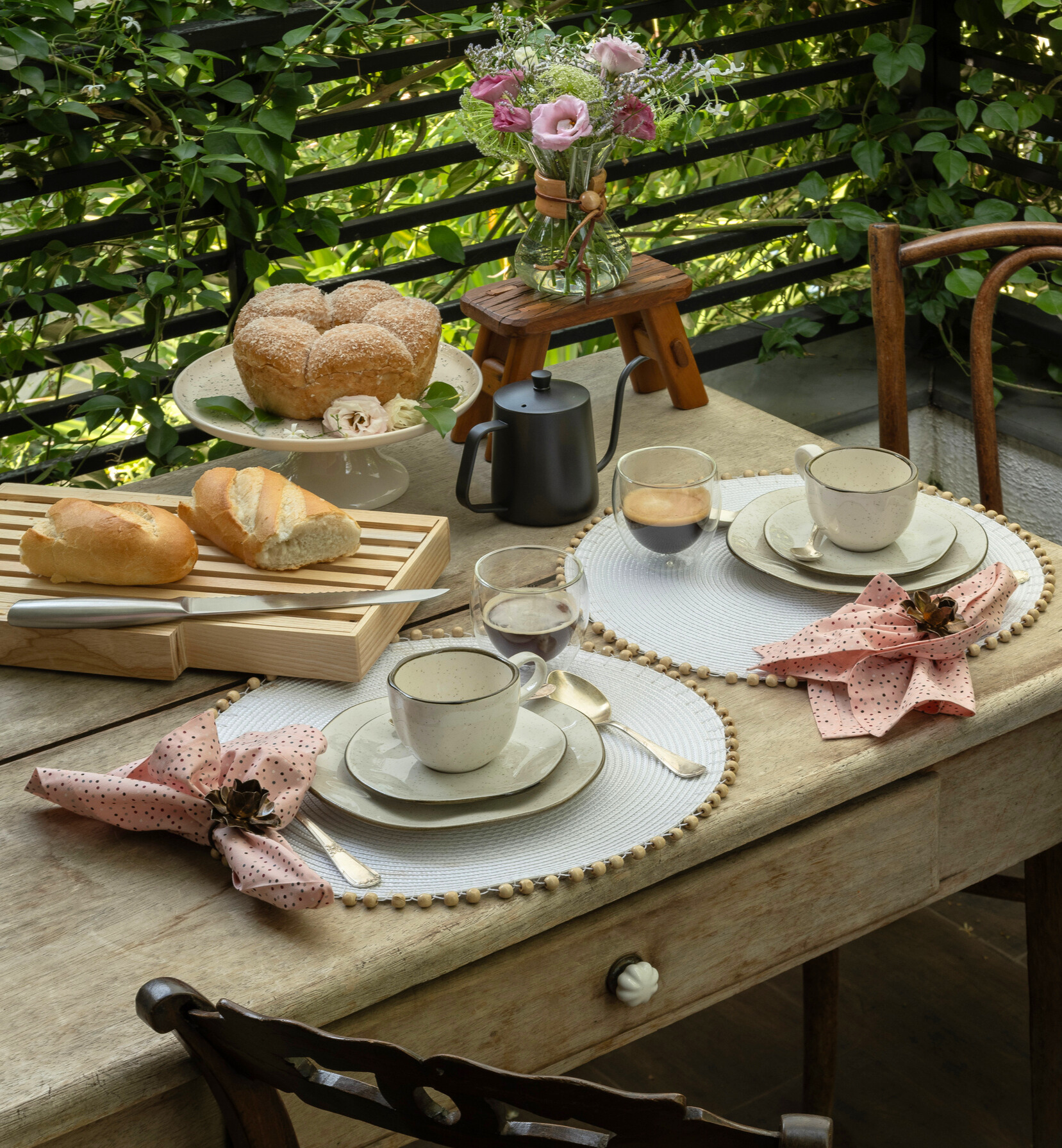 decoração mesa café da tarde simples