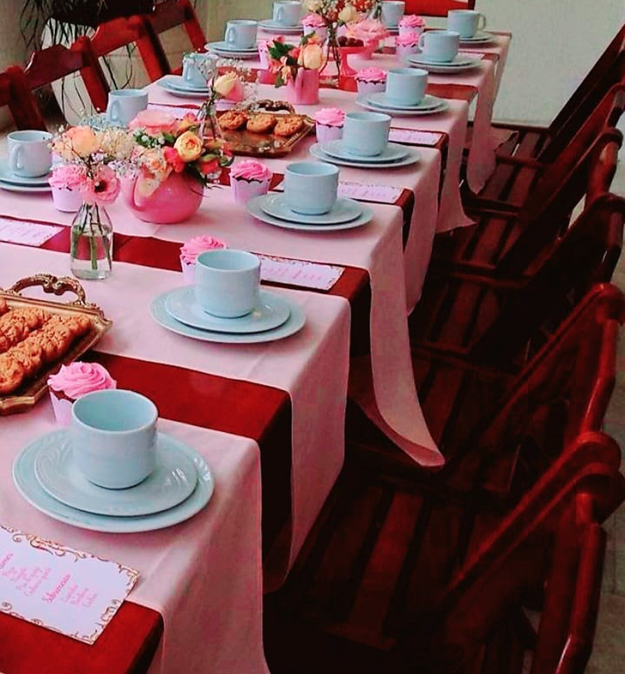 decoração mesa café da tarde simples