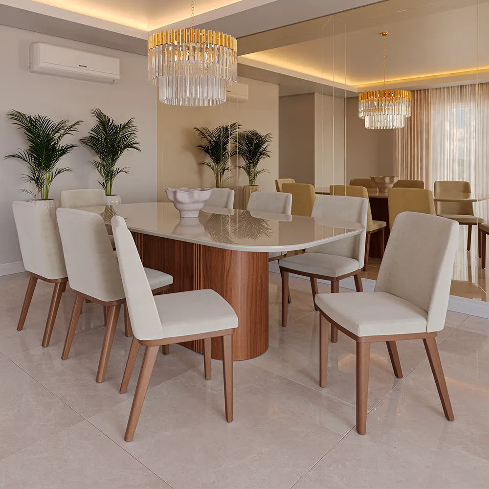 mesa de jantar 8 lugares 2 metros