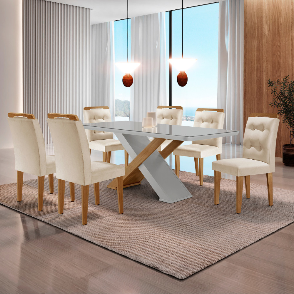 mesa moderna de madeira