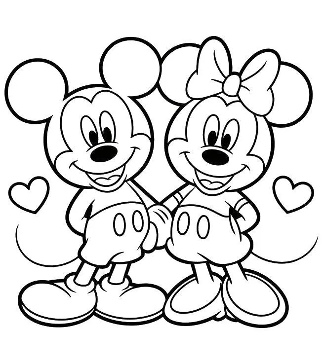 desenho mickey e minnie para imprimir