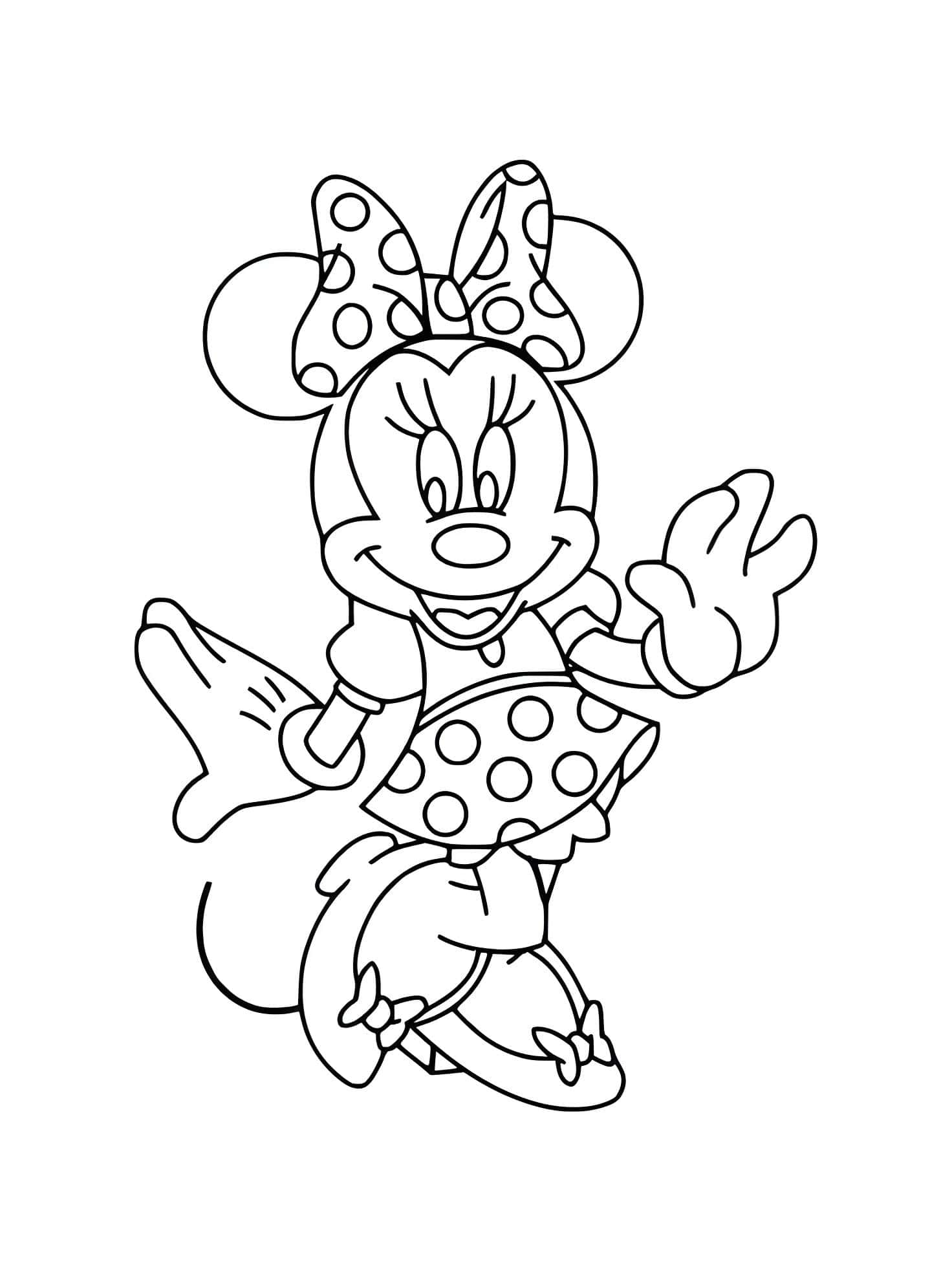 minnie mouse para colorir
