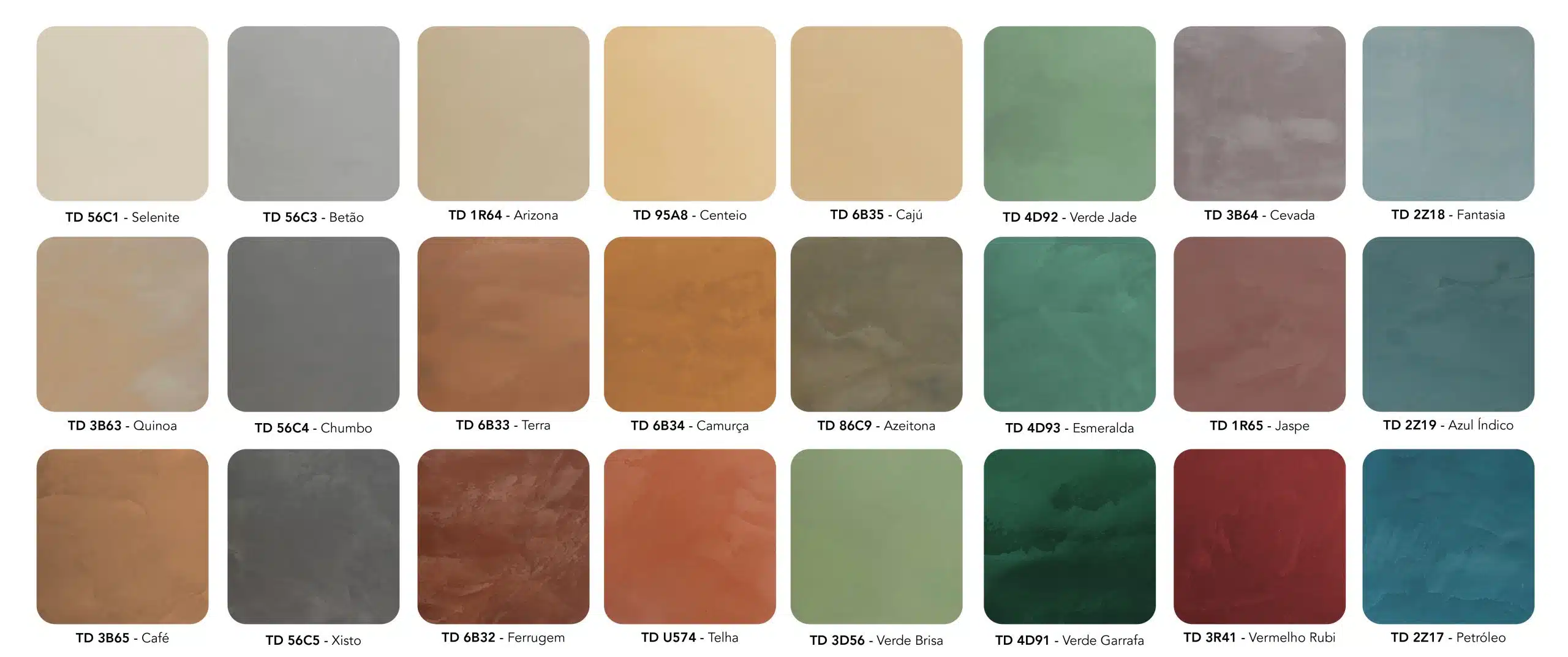 paleta de cores Tecnobeton