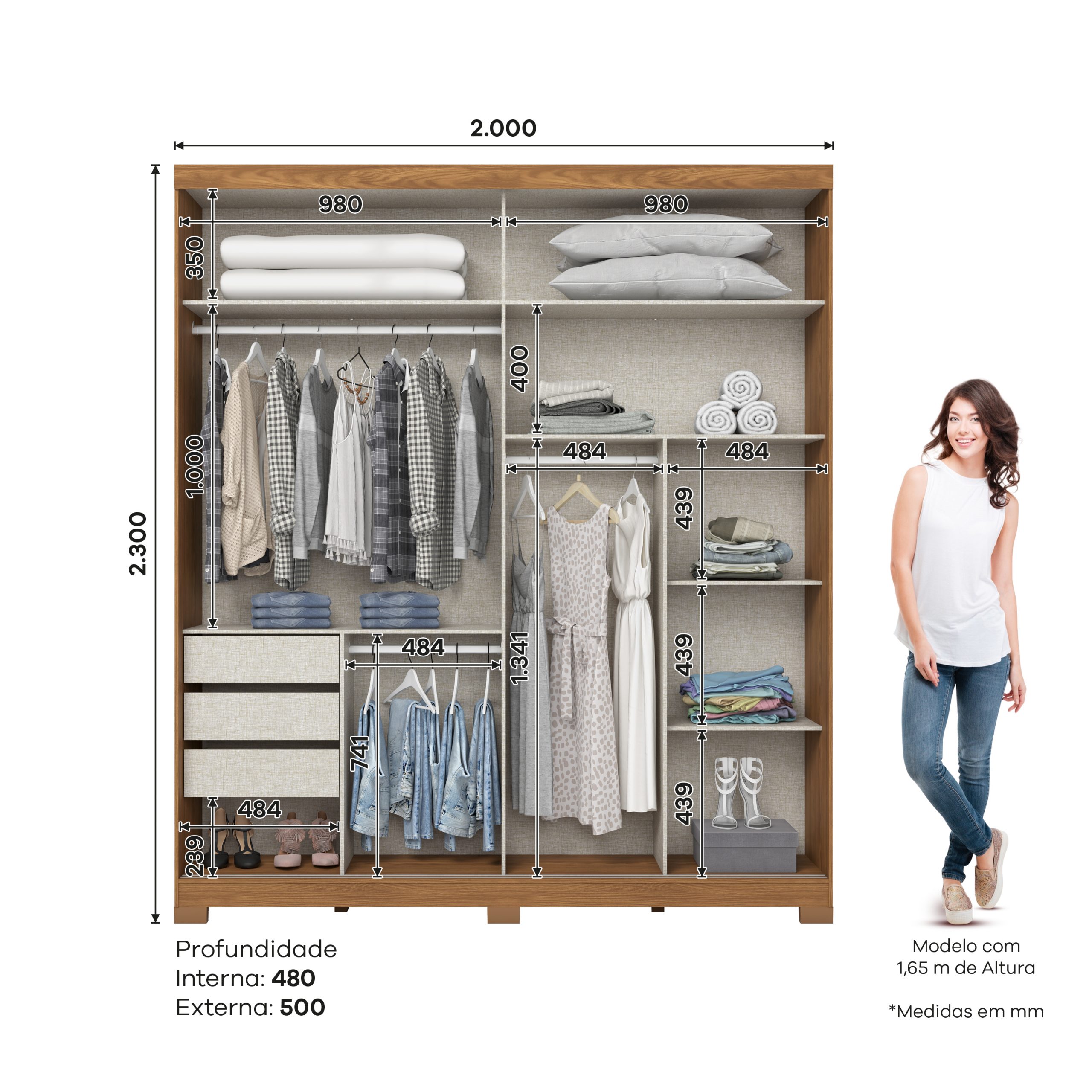 guarda roupa casal pequeno otimizar espaço