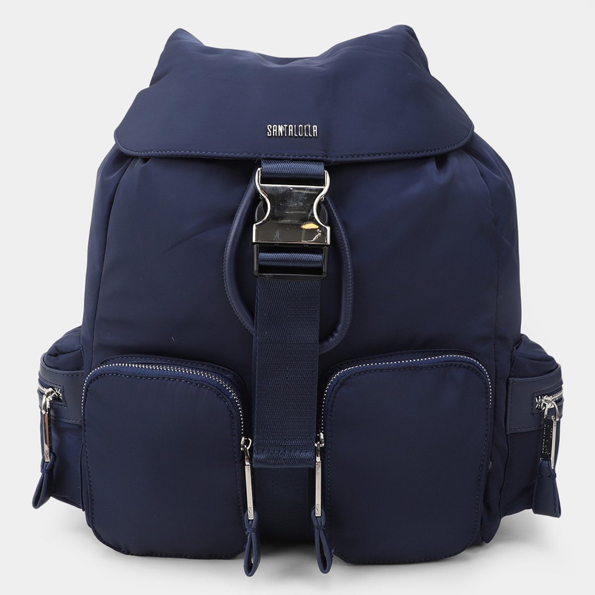 Mochila Santa Lolla nylon com chaveiro