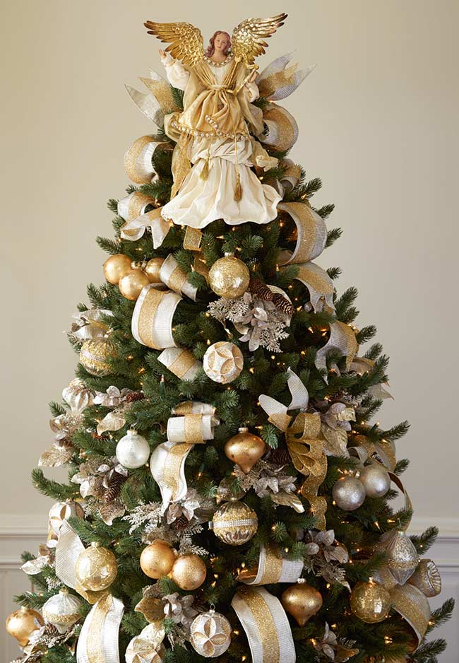 árvore de natal natural decorada