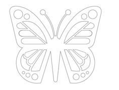 molde borboleta para imprimir