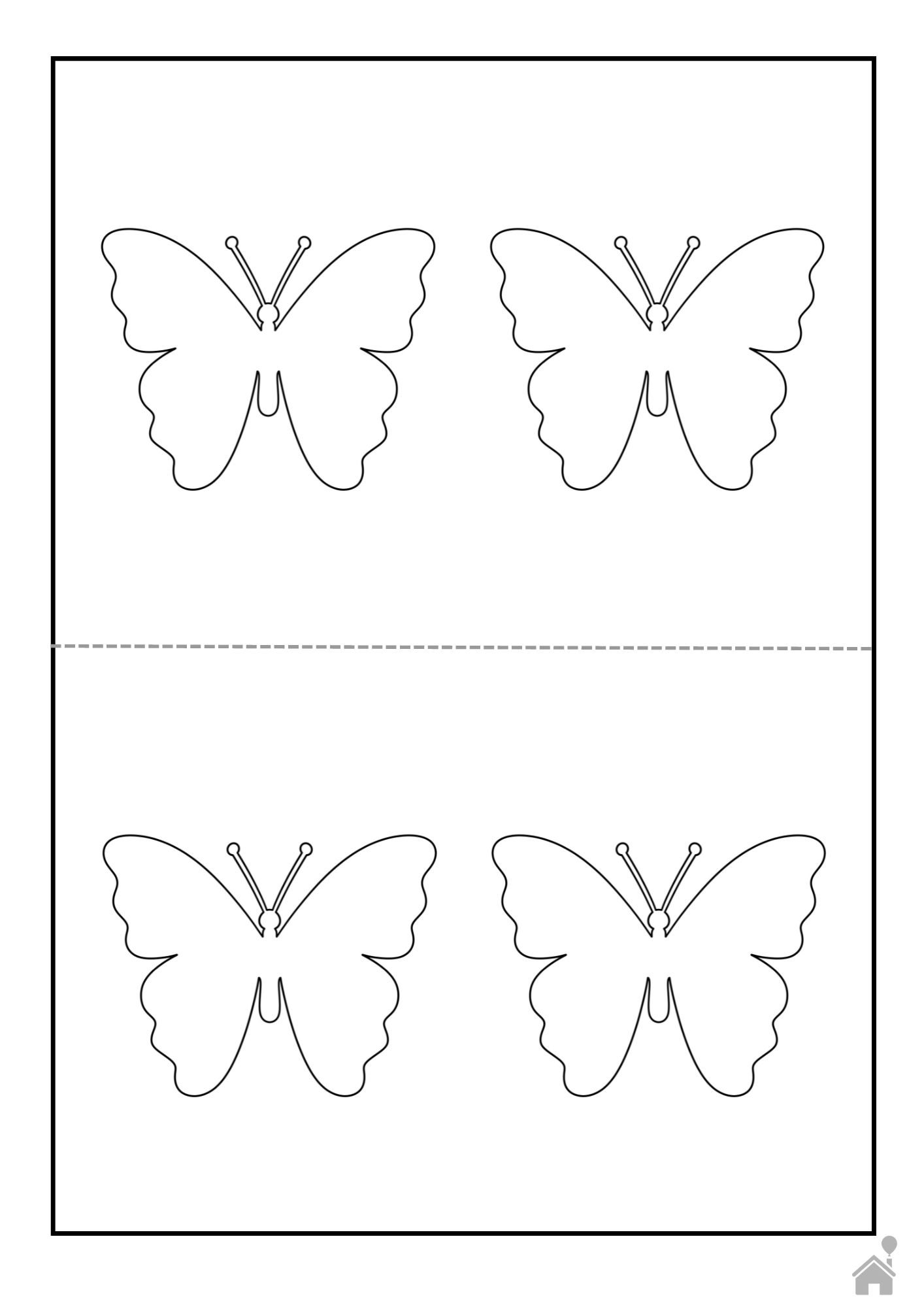 silhueta de borboleta para imprimir
