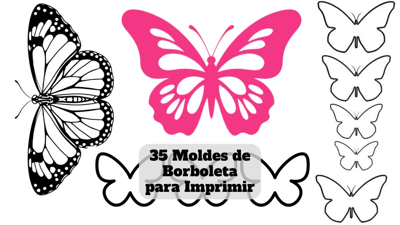 silhueta de borboleta para imprimir