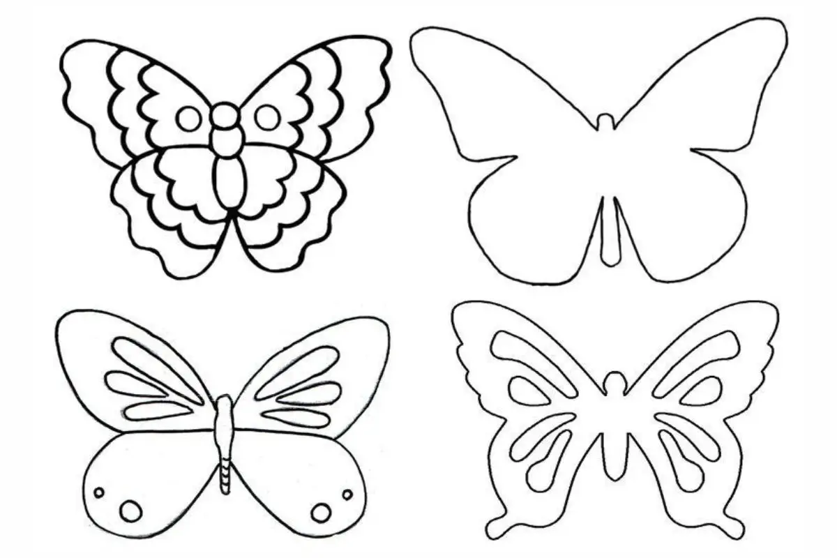 aplique de borboleta para imprimir