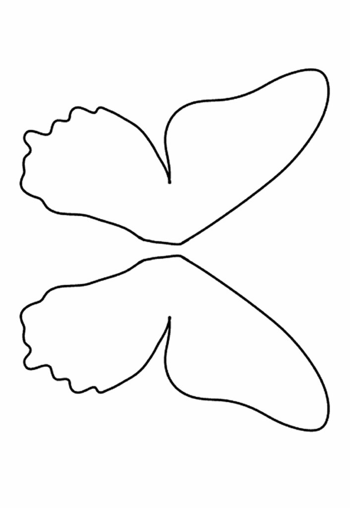 silhueta de borboleta para imprimir
