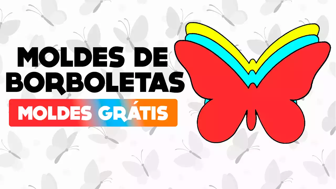 molde de borboleta em tamanho real