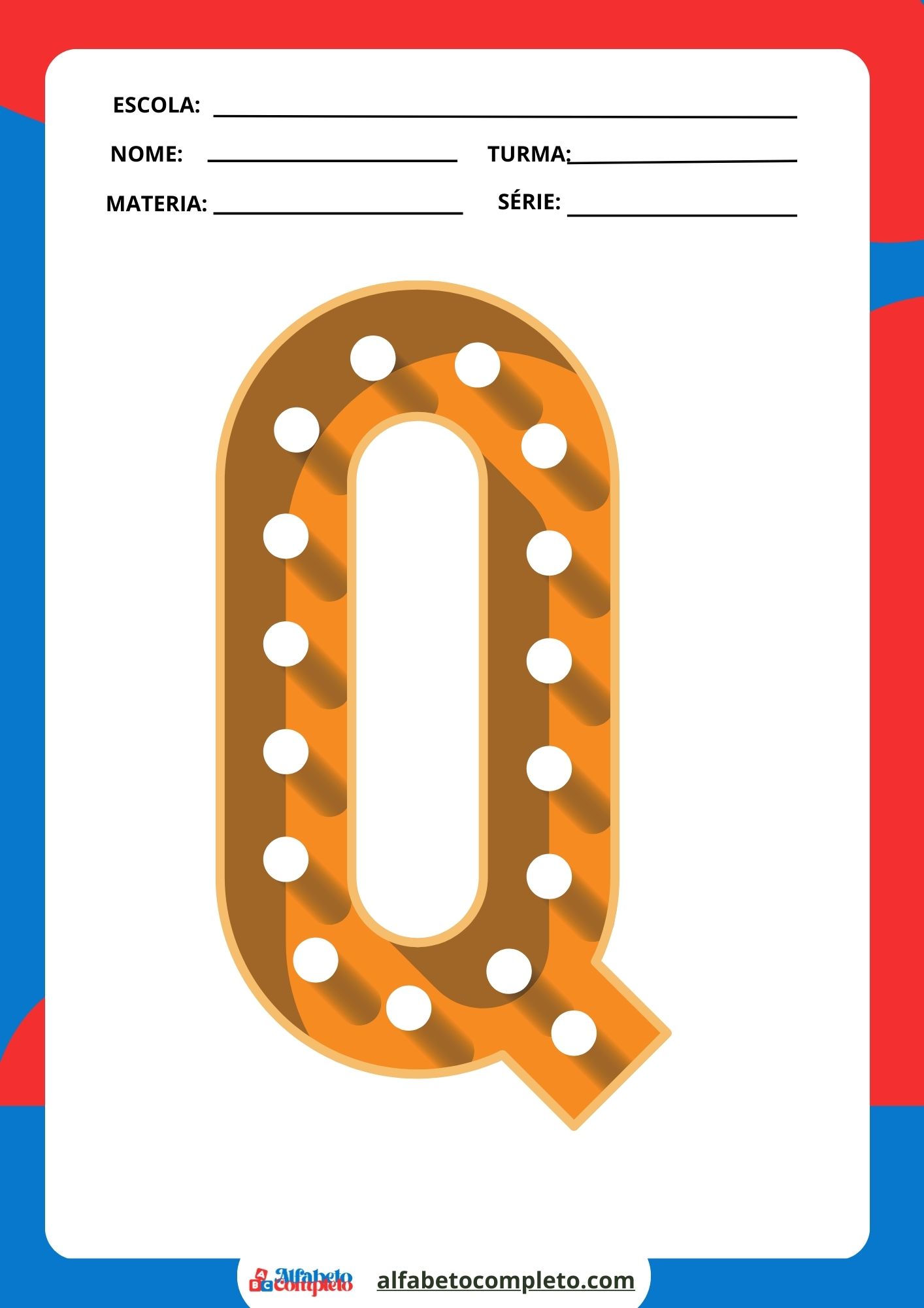 molde de letras do abecedário
