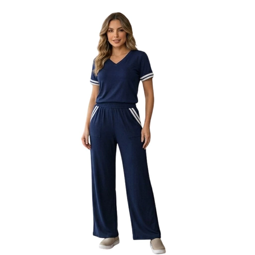 Conjunto moletinho feminino com punhos