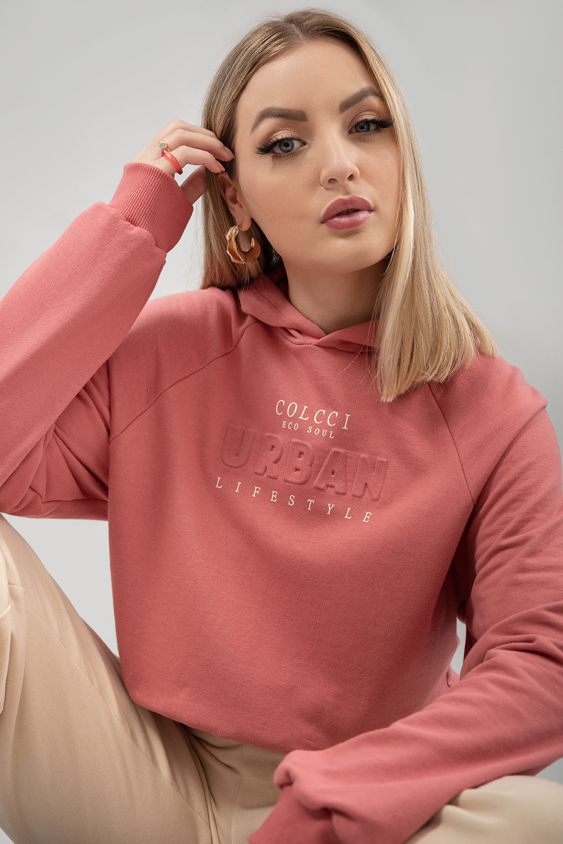 moletom cropped feminino básico