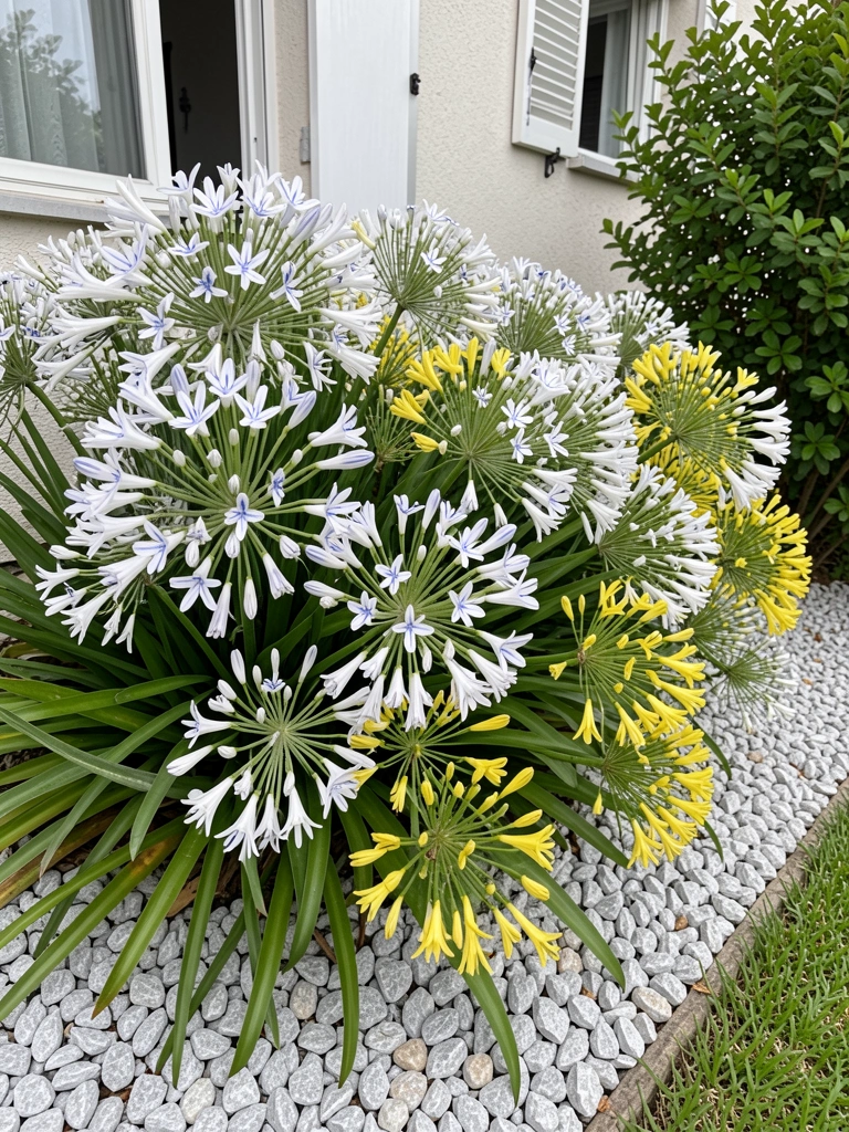 Folhas de moreia branca ao lado de folhas de moreia amarela, com diferenças de cor visíveis.