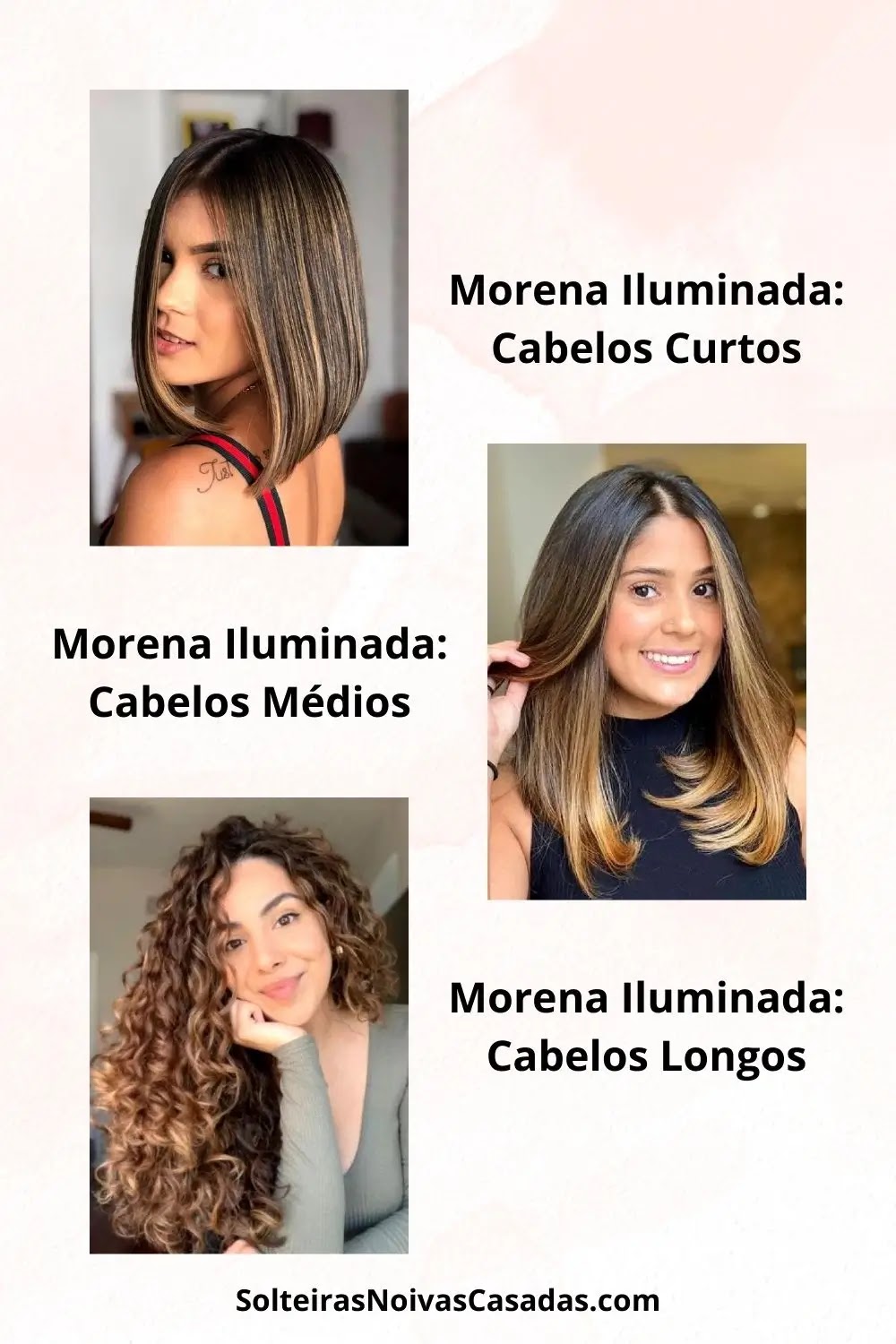 tons de morena iluminada para cabelo liso