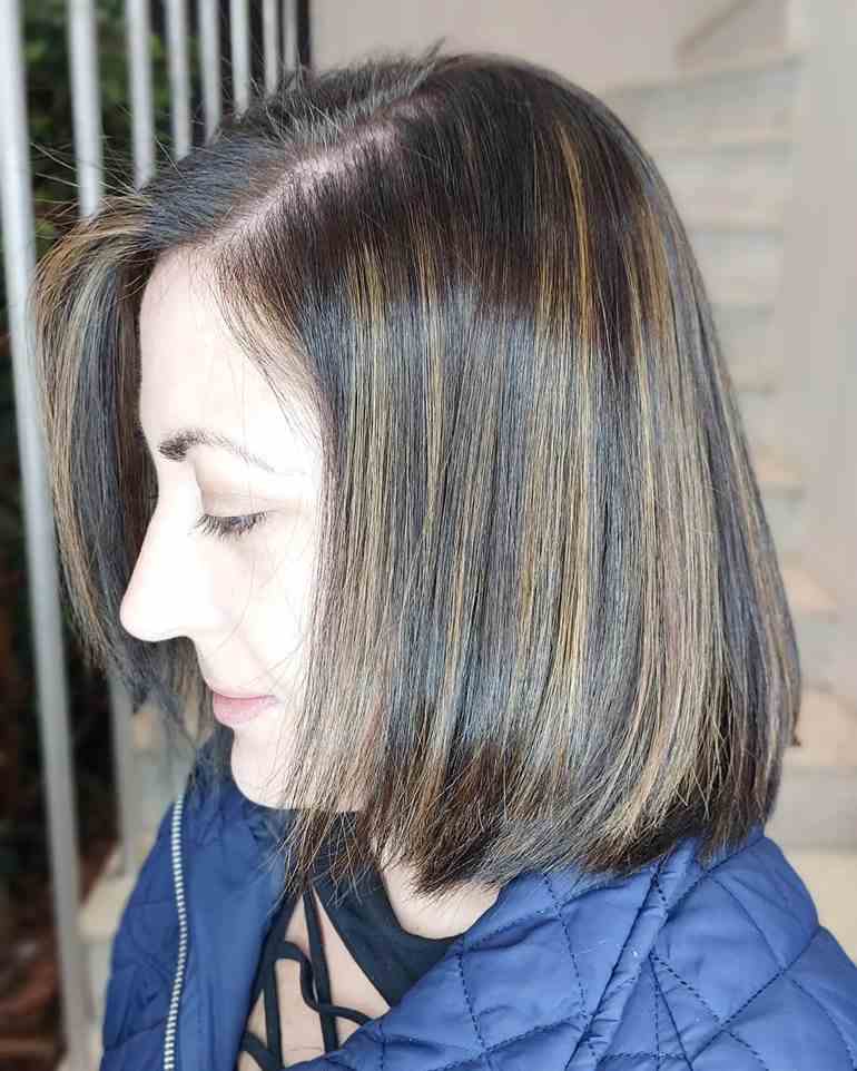 como fazer morena iluminada em cabelo liso
