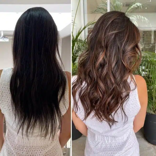 iluminação capilar cabelo preto