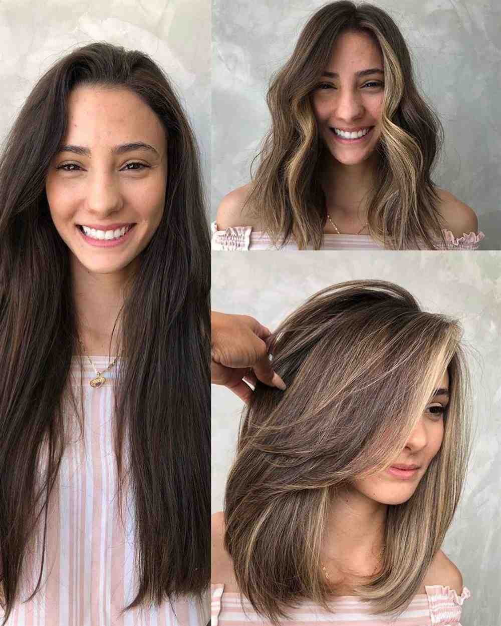 mechas em cabelo preto