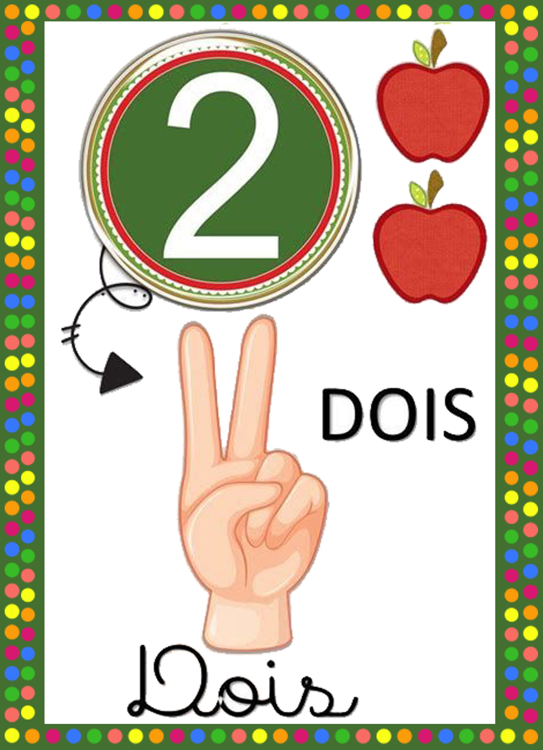números coloridos para atividades infantis