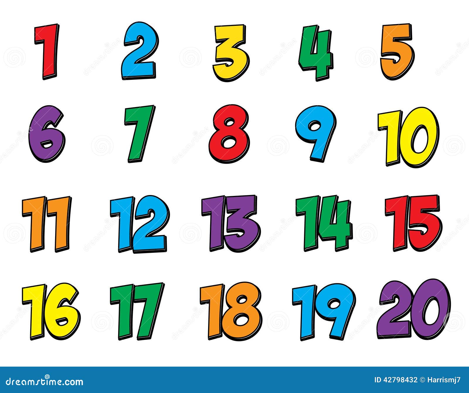 números coloridos para festa infantil para imprimir