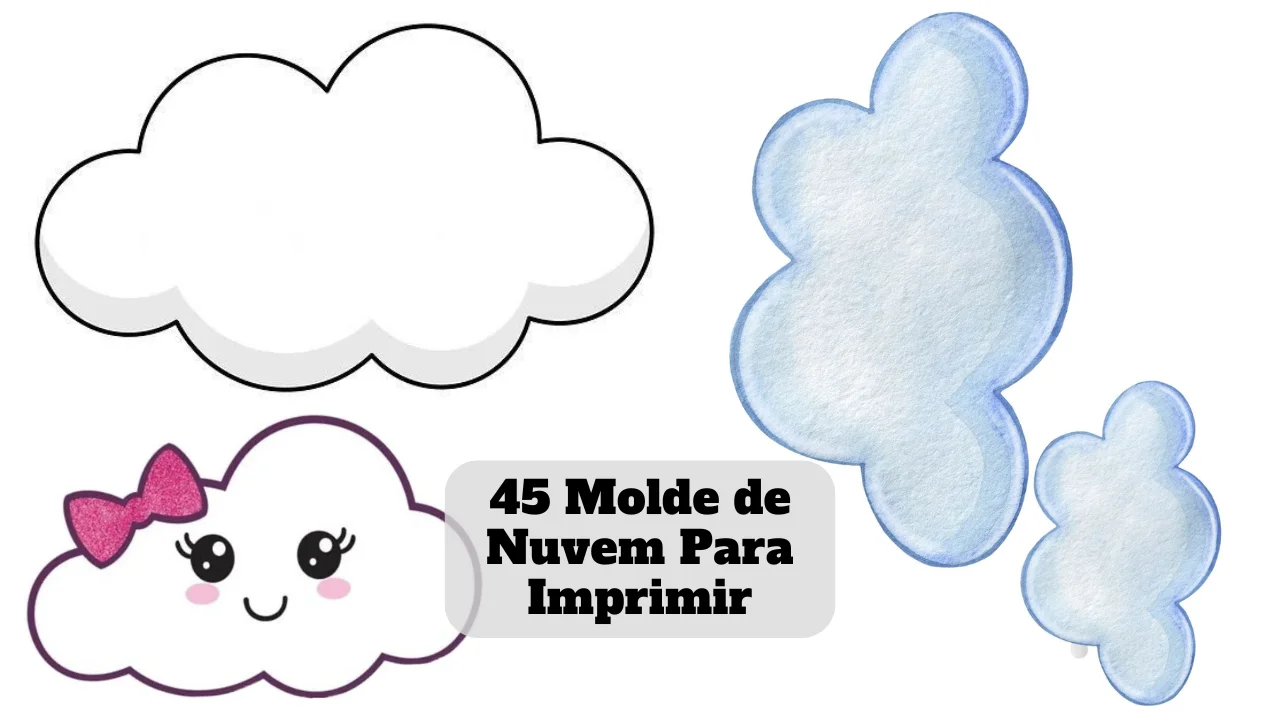 desenho de nuvem para pintar