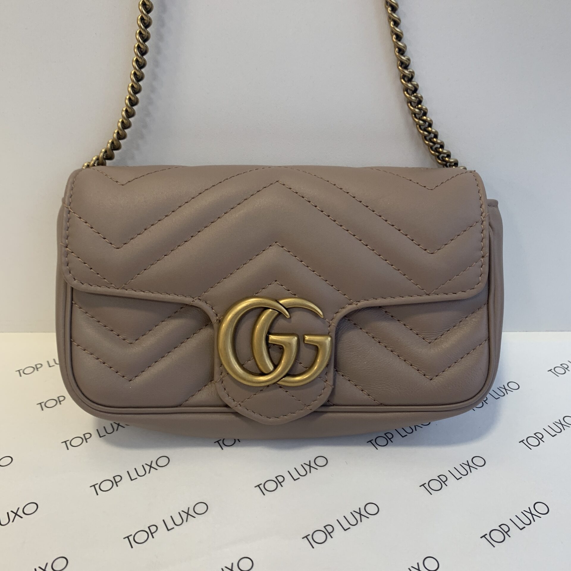 Dimensões internas Gucci Marmont Mini