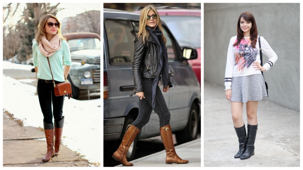look bota montaria saia
