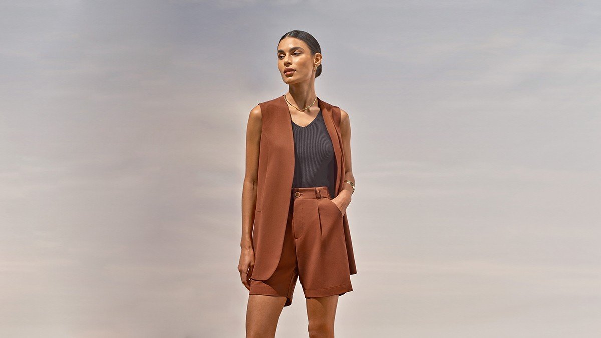 saia para usar com blazer marrom