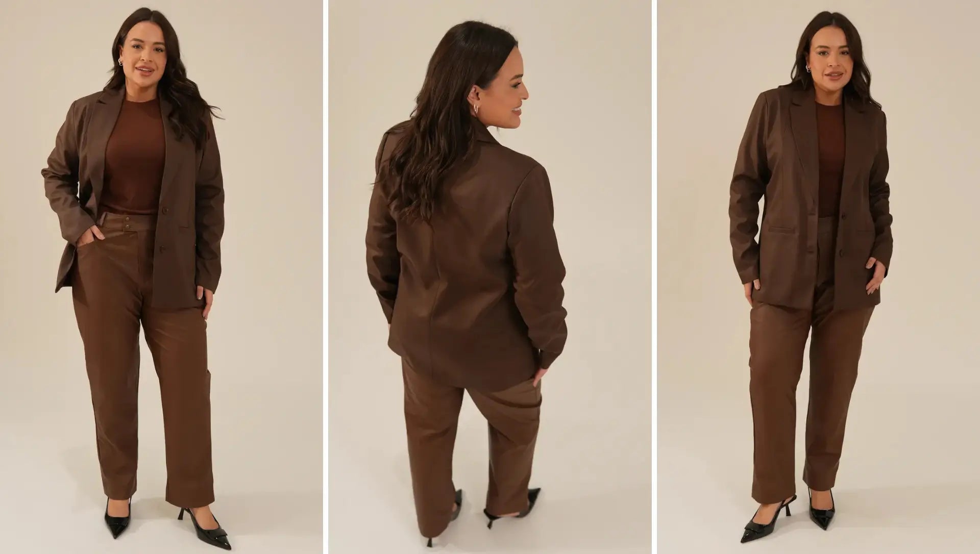 blazer marrom caramelo combina com o quê