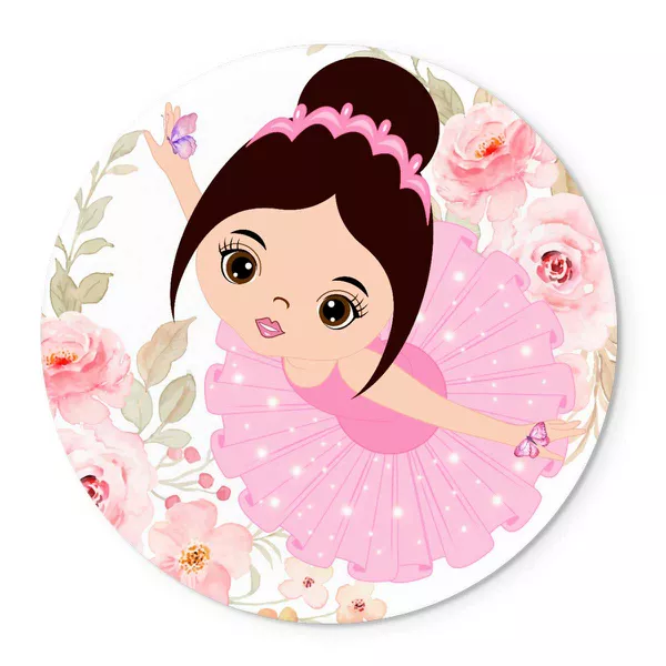 Painel bailarina com cortinas