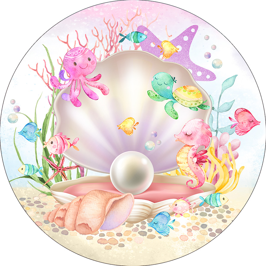 painel fundo do mar para festa infantil