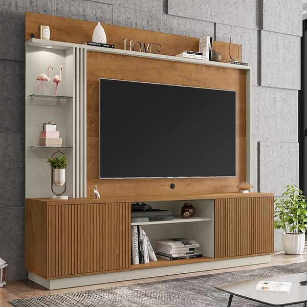 painel de tv amadeirado