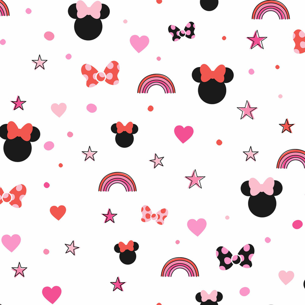 papel de parede Minnie rosa