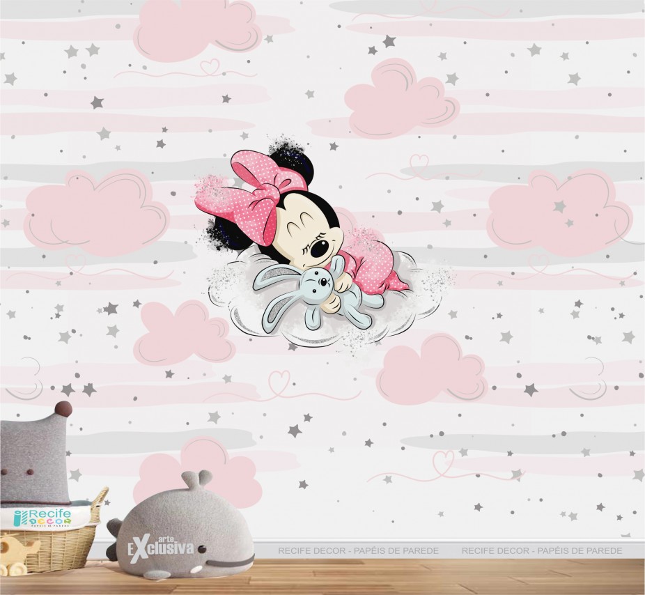 papel de parede Minnie infantil