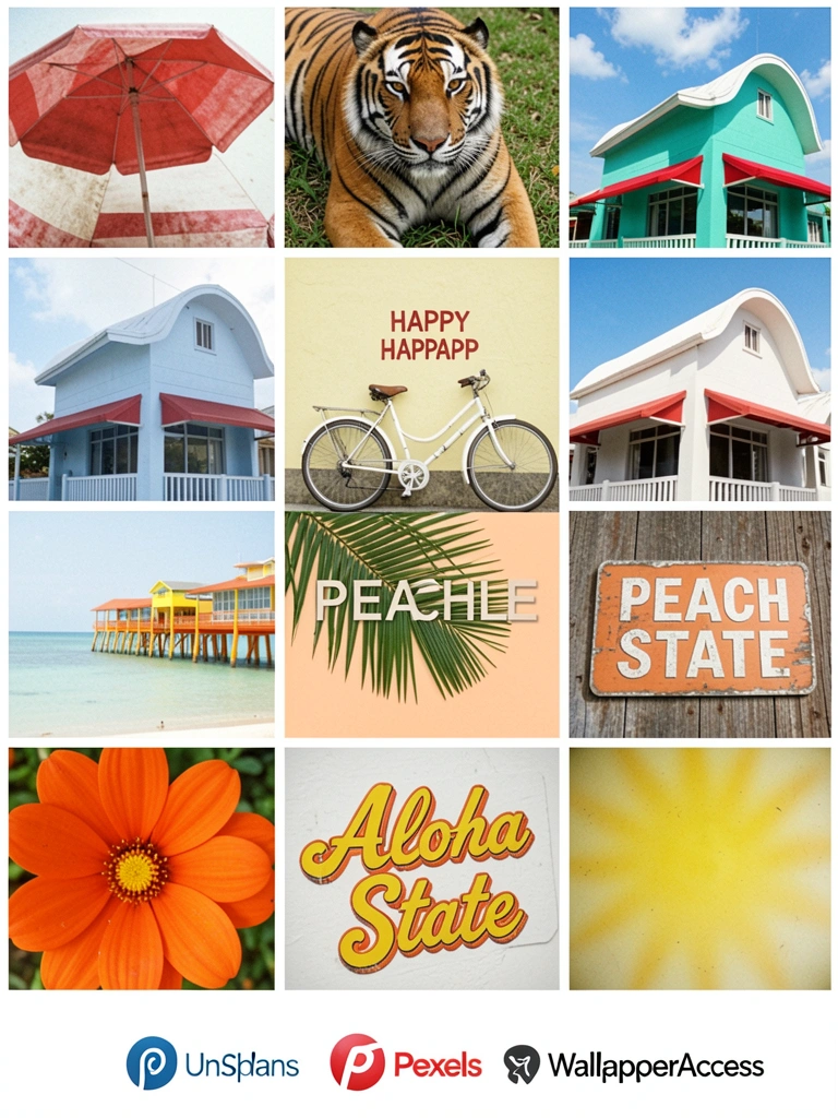 Logos do Unsplash, Pexels e WallpaperAccess alinhados horizontalmente