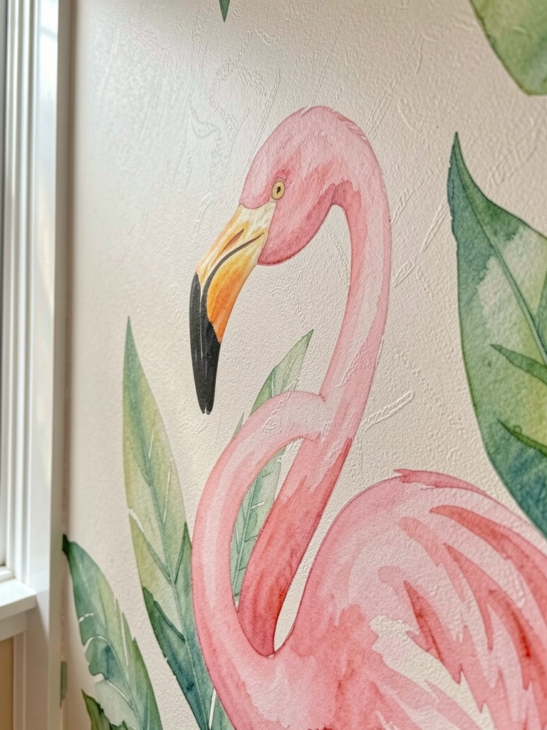 Detalhe de papel de parede texturizado com sombras suaves e relevo sutil.