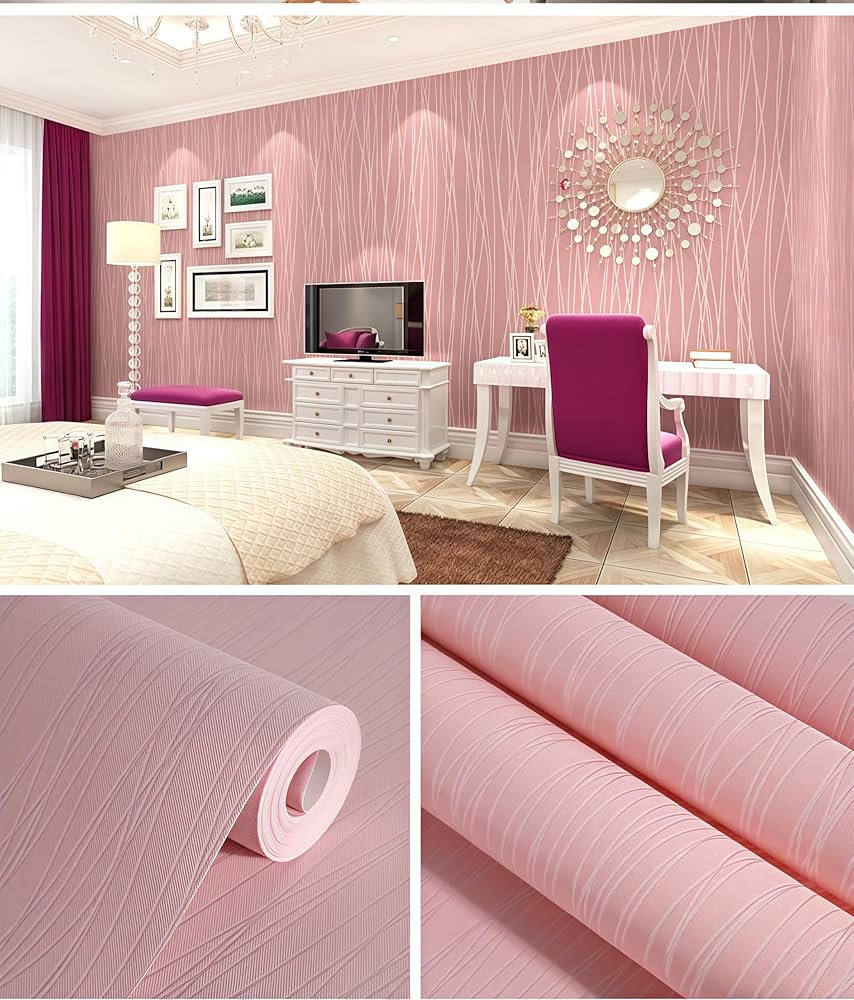 papel de parede rosa e branco