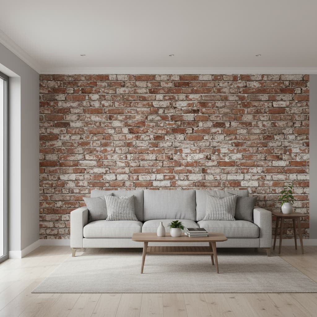papel de parede tijolo branco