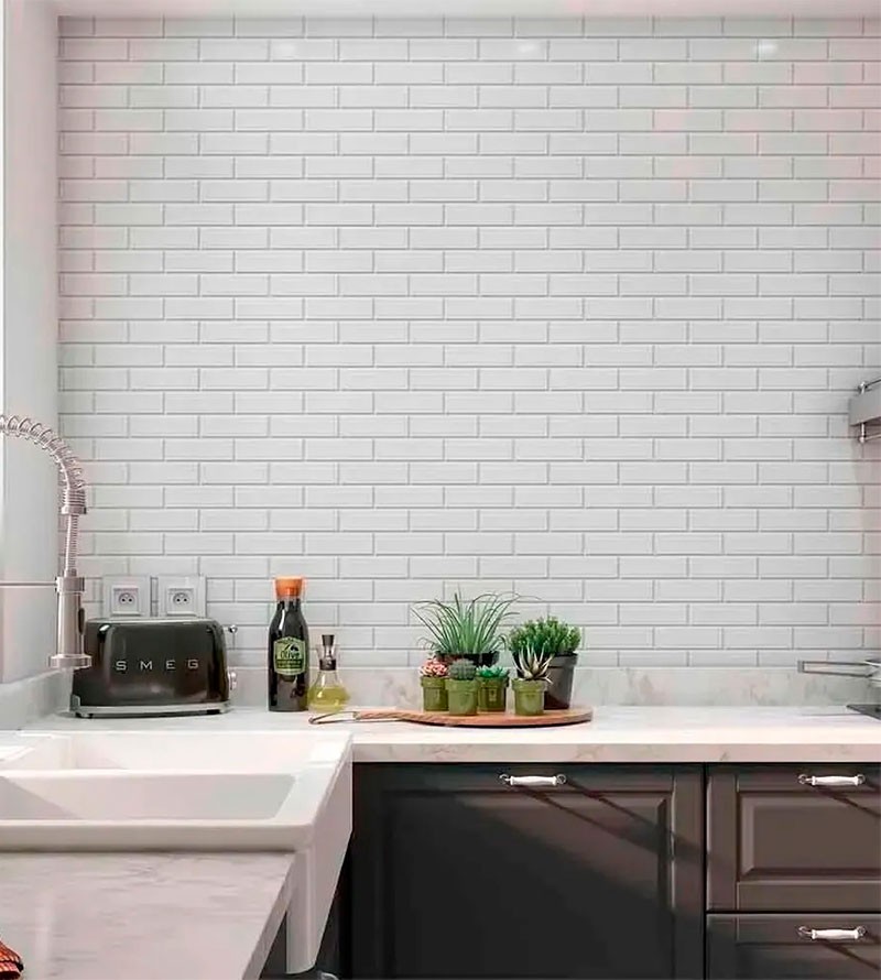 papel de parede tijolo cozinha