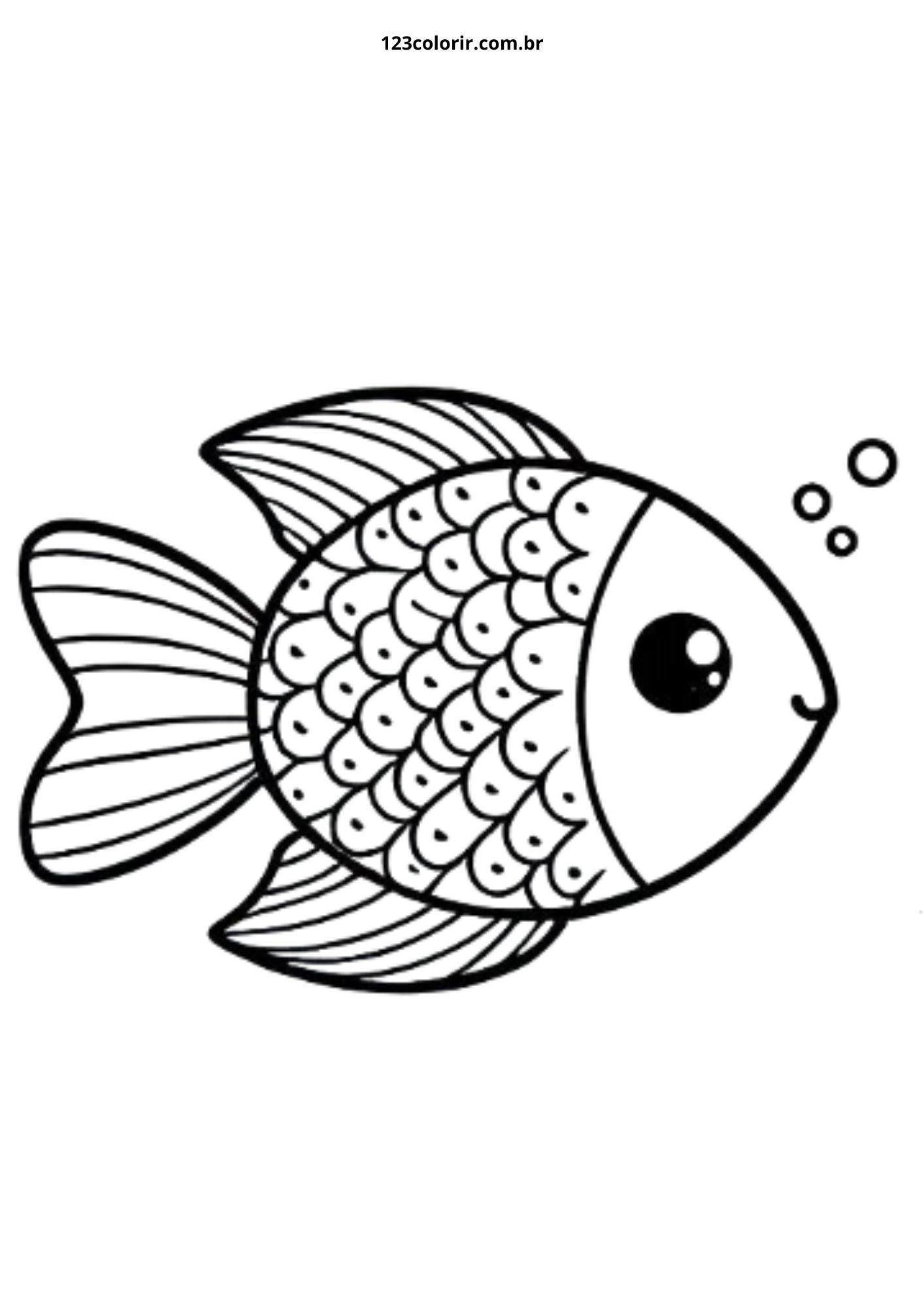 atividade de pintura de peixe